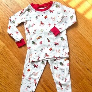 LAKE Brand Festive Red and White Kids Pajamas